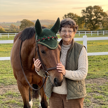 Handmade Christmas Crochet Horse Ear Bonnet