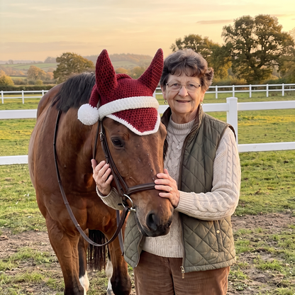 Handmade Christmas Crochet Horse Ear Bonnet